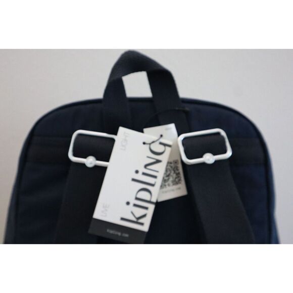 Kipling KI2294 True Blue Tonal Haydee Mini Backpack w/Monkey Key Chain - Picture 11 of 12